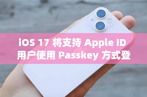 iOS 17 将支持 Apple ID 用户使用 Passkey 方式登录苹果官网