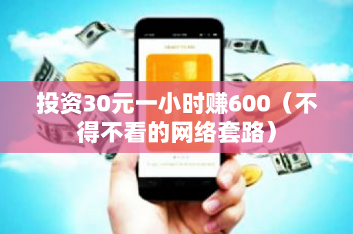 投资30元一小时赚600（不得不看的网络套路）-第1张图片