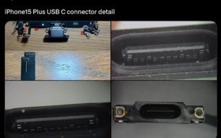 苹果 iPhone 15 系列 USB-C 组件更多细节照片曝光