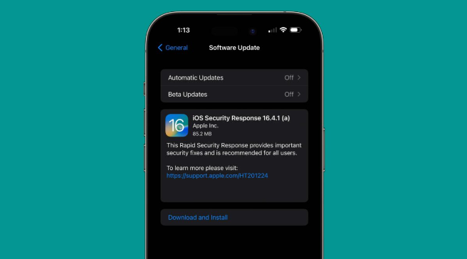 iOS 16.4.1（a）快速安全回应推出，你应该立刻安装的安全性更新-第2张图片