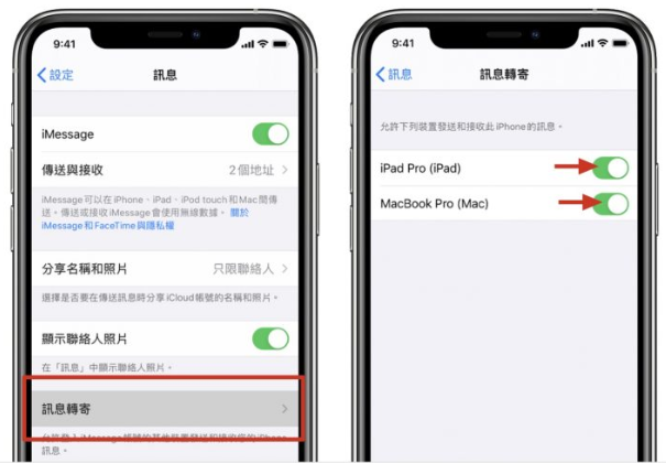 iPhone 短信如何即时同步到iPad、Mac 上？-第5张图片