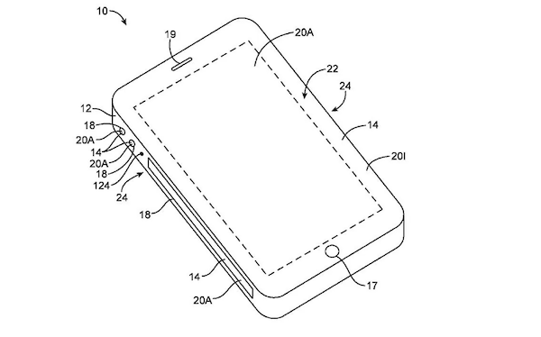 苹果获 iPhone 新专利：侧面添加触控显示屏幕-第1张图片