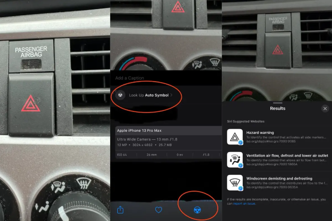 iOS 17 图像查询应用更广泛，就连车用符号都看得懂-第3张图片